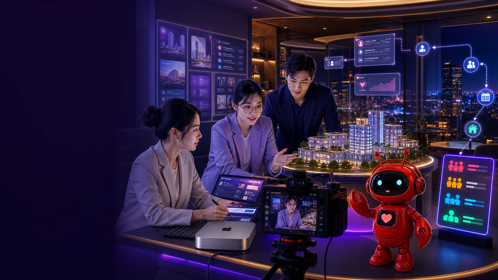 房地产直播 AI 市场部、小龙虾机器人与 Mac mini M4 运营直播获客和约访
